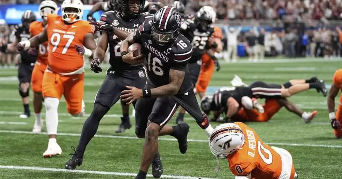 No. 13 South Carolina plays 'Beamerball' to perfection to beat Virginia Tech 24-11 in opener