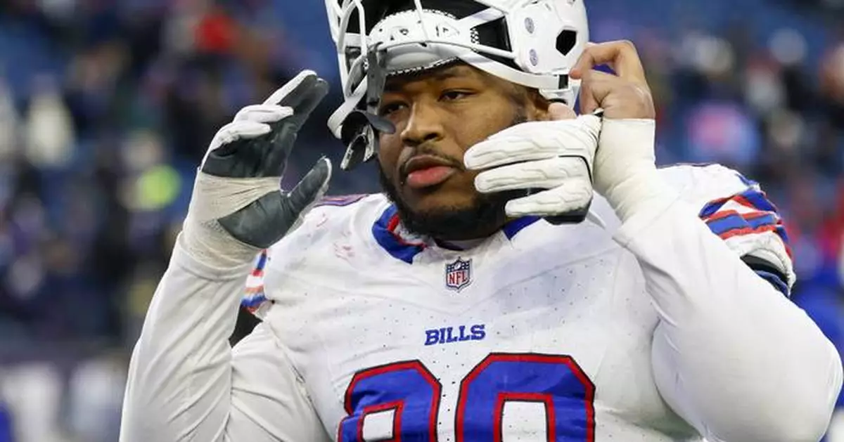 Bills backup defensive tackle Carter to miss season after tearing Achilles tendon, AP sources say