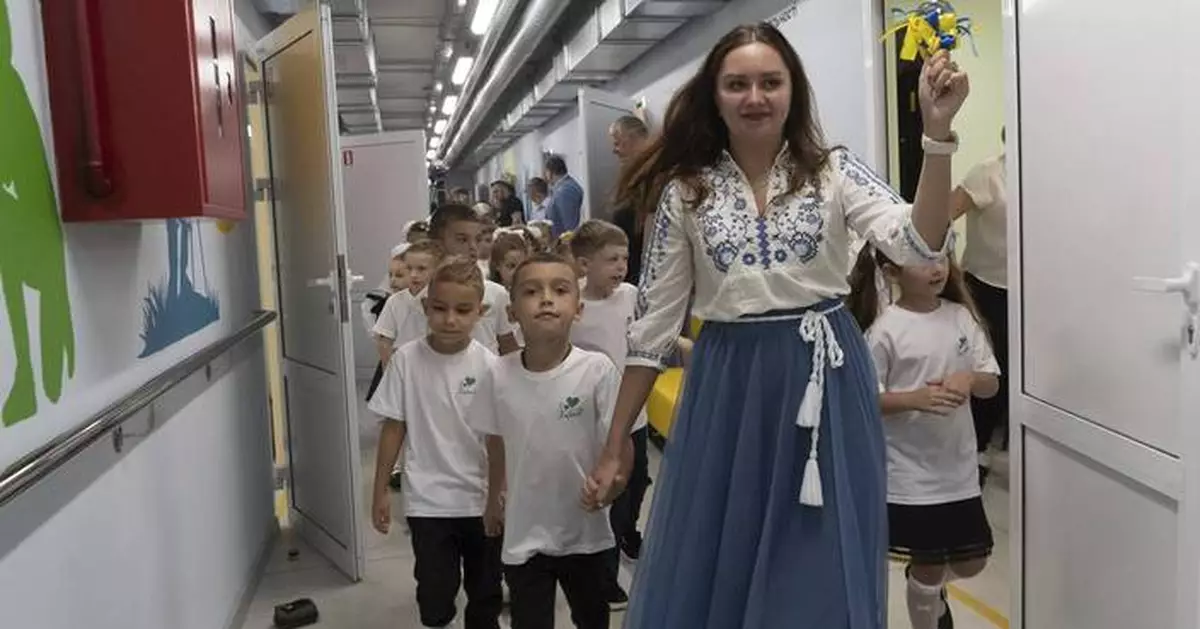 Ukraine's children start new school year in underground classrooms to avoid Russian bombs