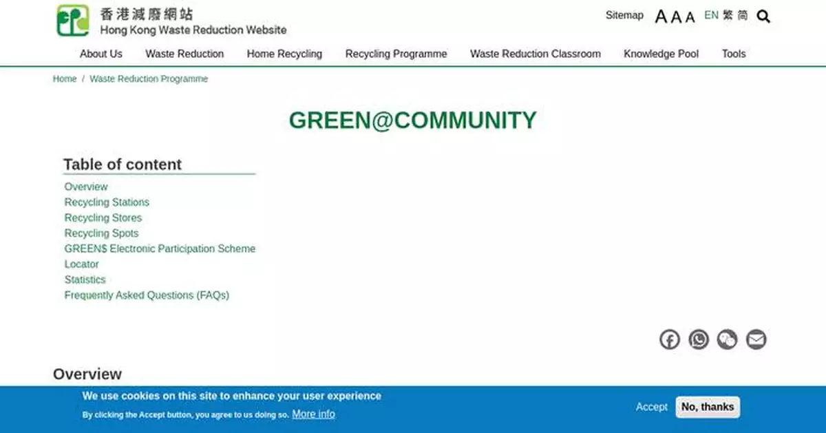 Smart recycling bin relocating to Metro City Mall to continue eco-friendly services in Tiu Keng Leng.