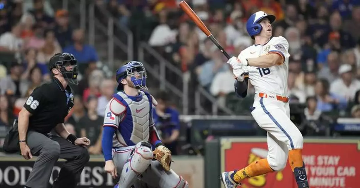Astros rookie Zach Cole powers 6-3 win over Rangers in place of injured Yordan Alvarez