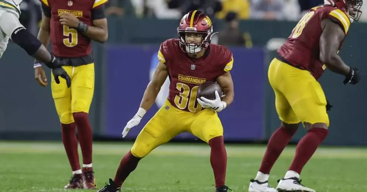 Commanders' Austin Ekeler is out for the season with a torn Achilles tendon, AP source says