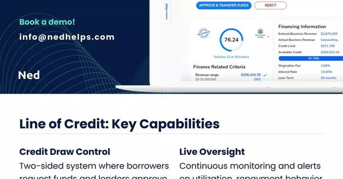Ned Launches Line of Credit Capability, Delivering a Flexible Edge for Lenders