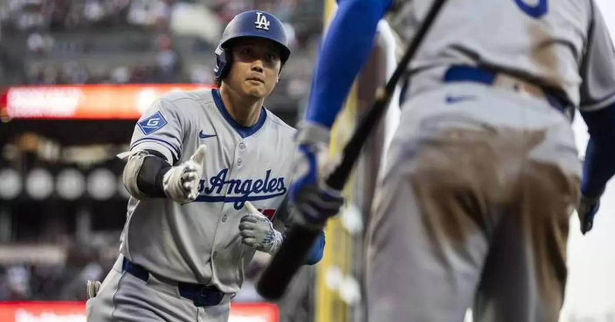 Shohei Ohtani hits his 49th homer and Dodgers rally to beat Giants 13-7