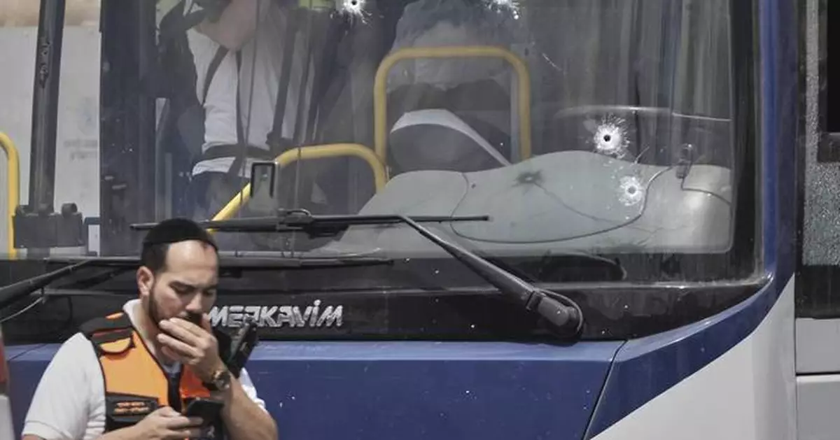 Photos from the scene of a shooting attack in Jerusalem