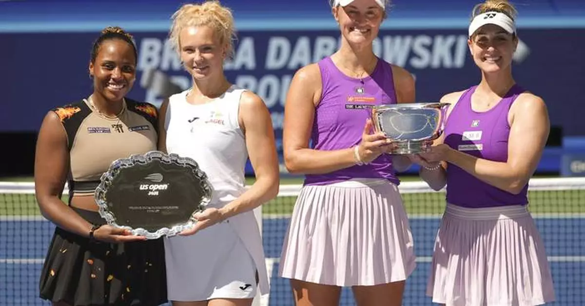 Dabrowski and Routliffe win US Open women's doubles title, ending Townsend's whirlwind tournament