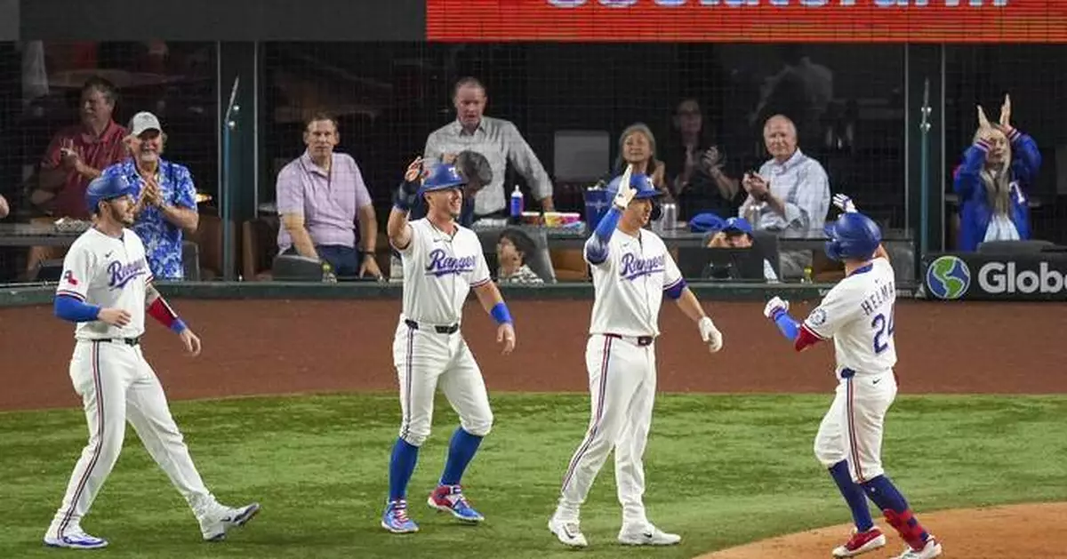 Helman's grand slam and Latz's scoreless outing push playoff-chasing Rangers past Brewers