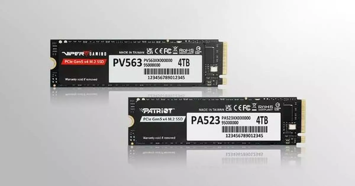 Patriot Memory Expands Gen5 SSD Portfolio with Launch of Viper PV563 and Patriot PA523