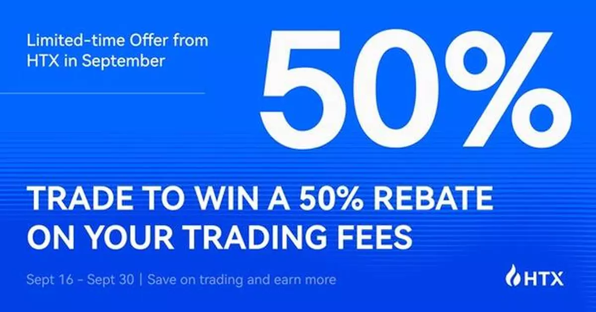HTX Unveils September Promotion Offering Up to 50% Rebate on Spot Trading Fees