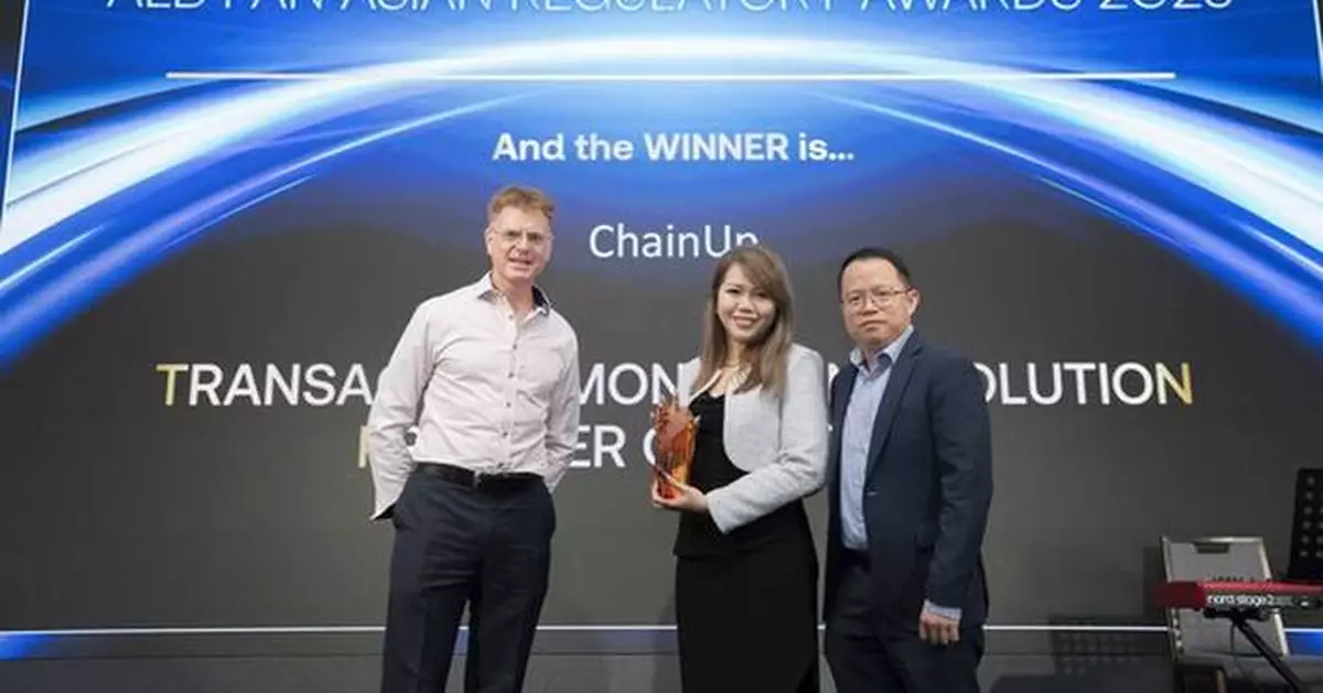 ChainUp Wins Top Crypto Compliance Technology Honor at Thomson Reuters-Presented Awards