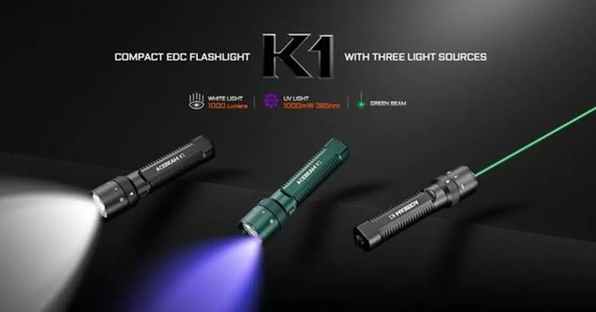 ACEBEAM Unveils K1 EDC Flashlight with Three Light Sources