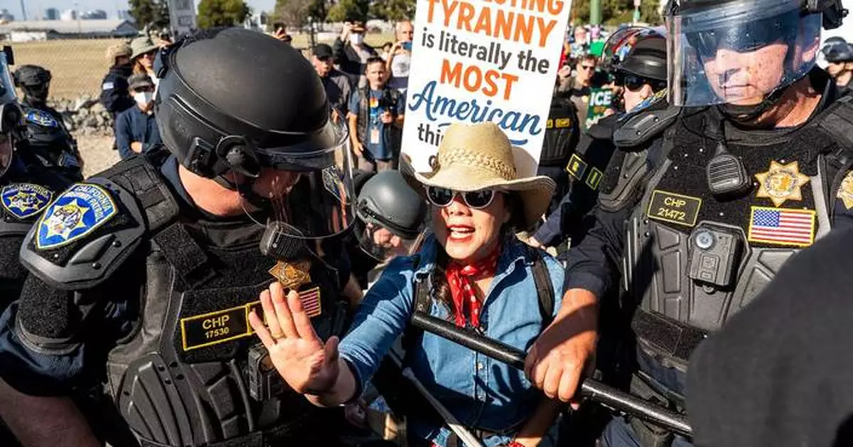 Photos of protesters pushing back on Trump’s plan to surge federal troops to San Francisco