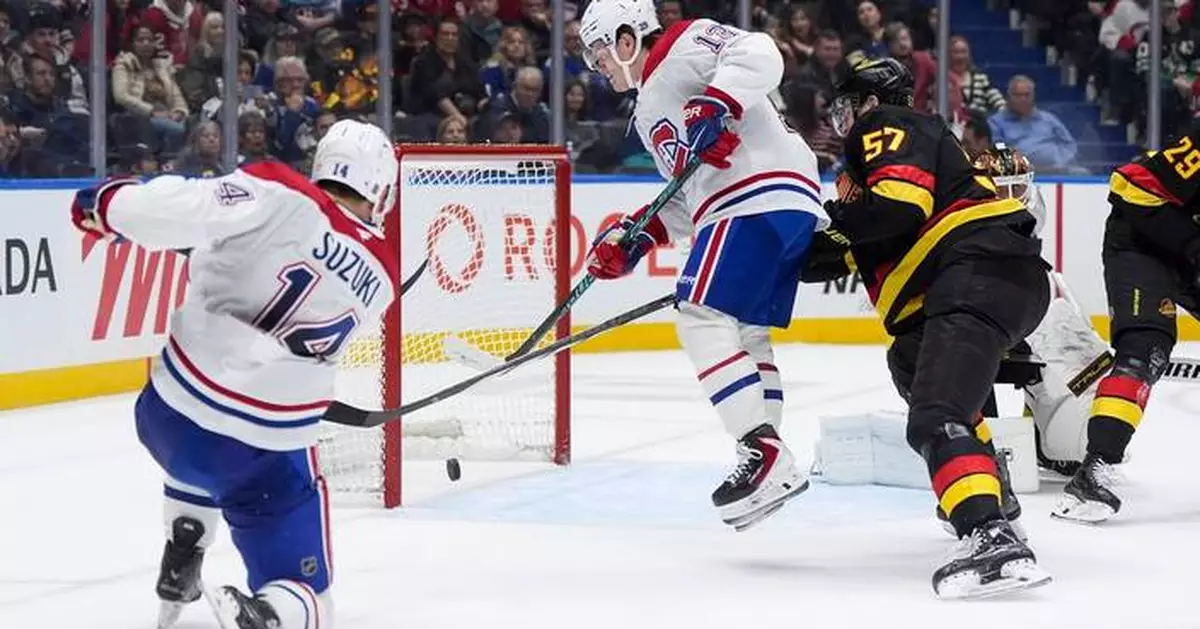 Demidov has goal and 2 assists, Canadiens rally to beat Canucks 4-3