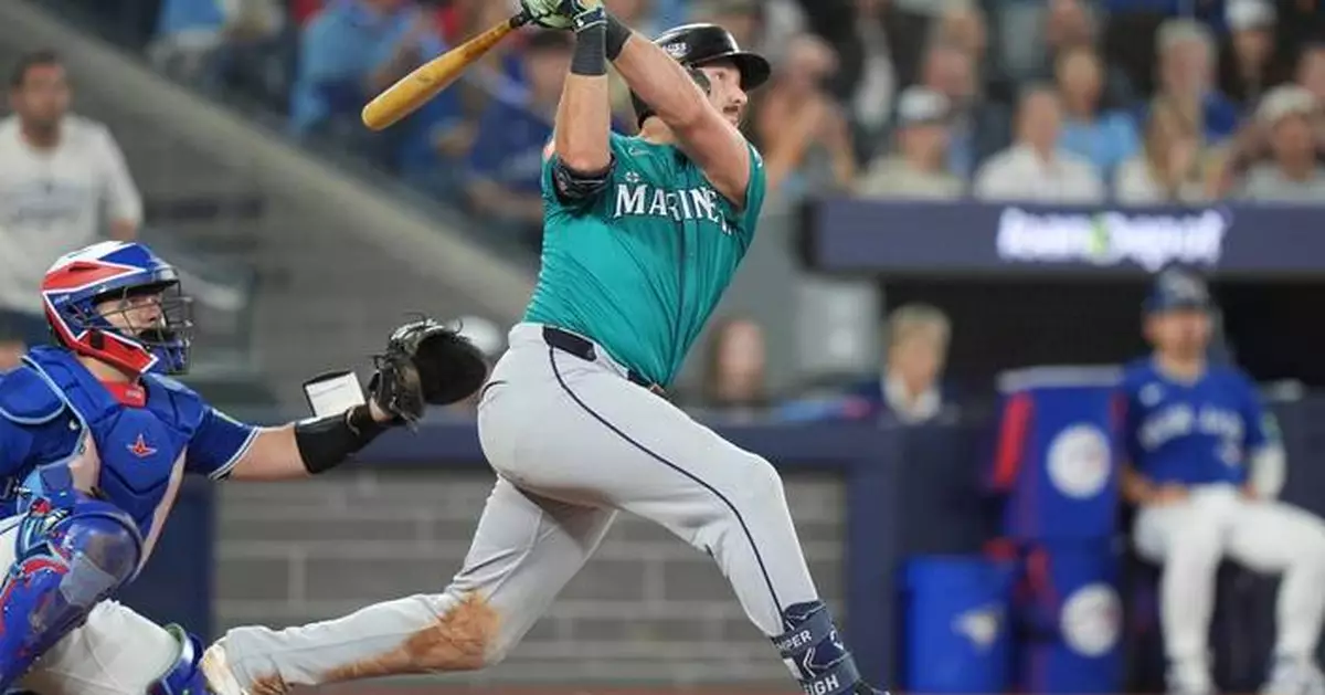 Raleigh homers, Polanco drives in 2 runs and Mariners beat Blue Jays 3-1 in ALCS opener