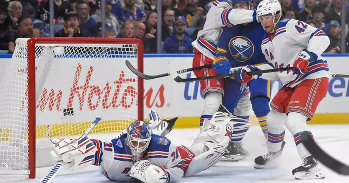 Shesterkin stops 37 shots, Sullivan gets 1st win as Rangers' coach in 4-0 victory over Sabres