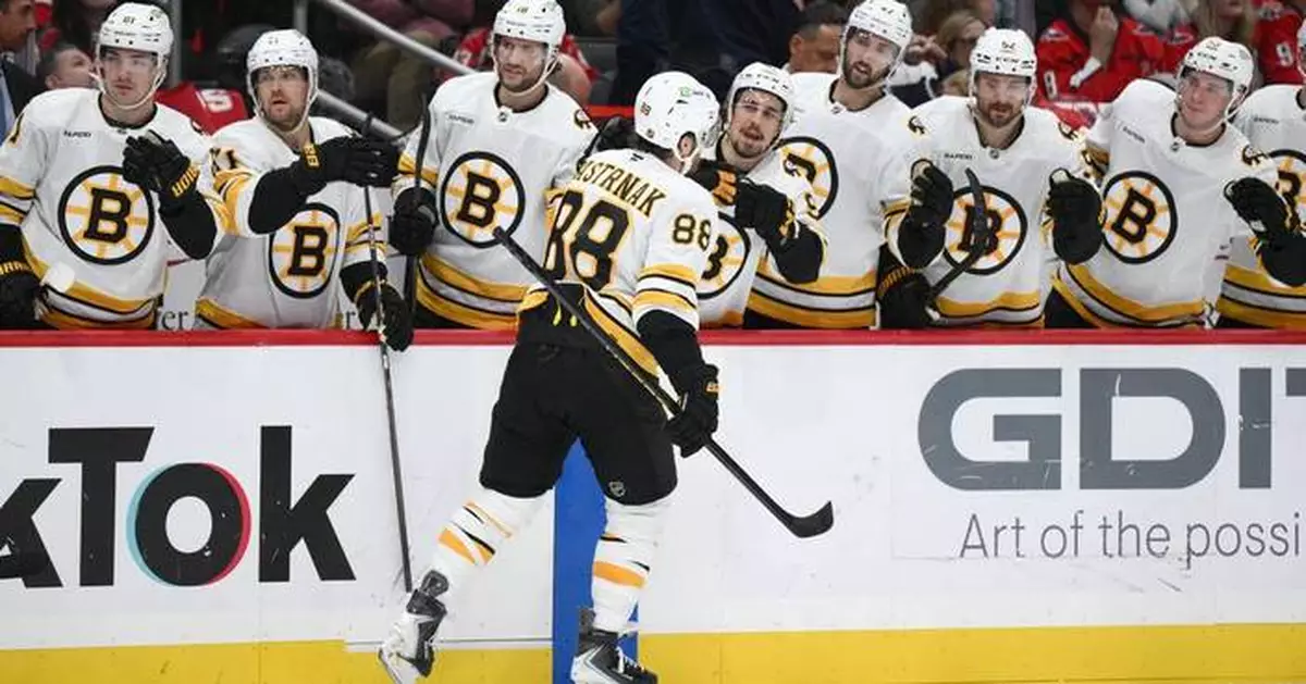Pastrnak has a 3-point night in the Bruins' 3-1 victory over Ovechkin and the Capitals