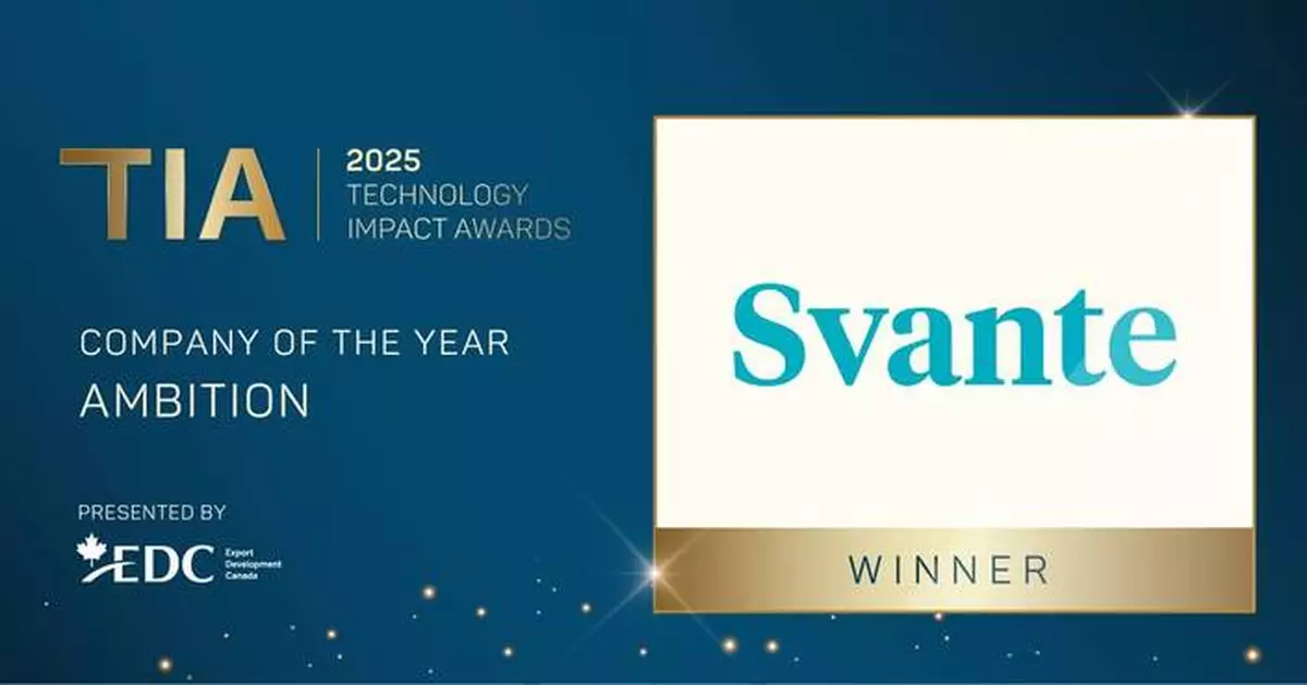 Svante Honored with “Ambition” Award at BC Tech’s 2025 Technology Impact Awards