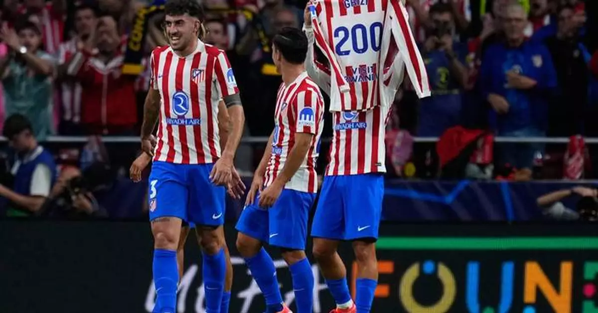 Griezmann scores his 200th goal with Atletico Madrid in team's Champions League game