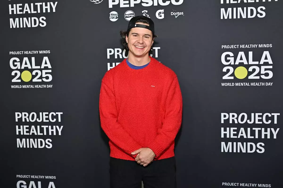 Lukas Graham attends the third annual World Mental Health Day Gala, hosted by Project Healthy Minds, at Spring Studios on Thursday, Oct. 9, 2025, in New York. (Photo by Evan Agostini/Invision/AP)