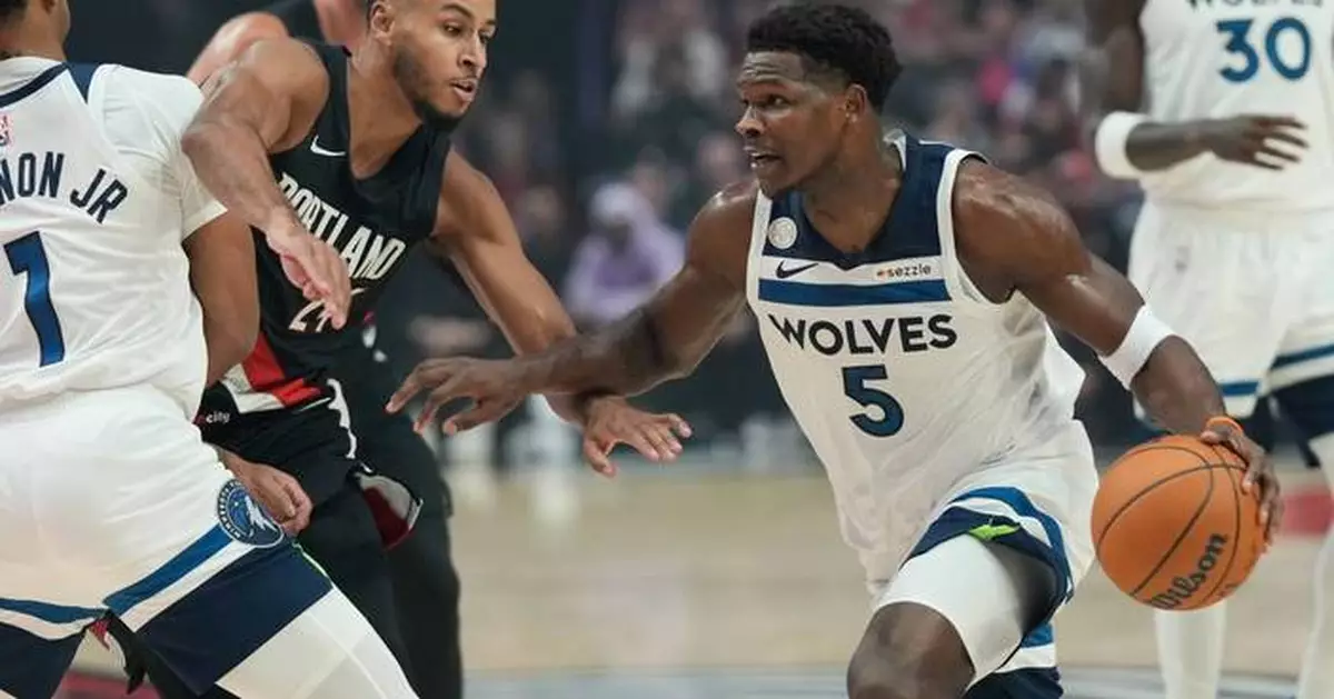Edwards has 41 points and Timberwolves rally to beat the Trail Blazers 118-114