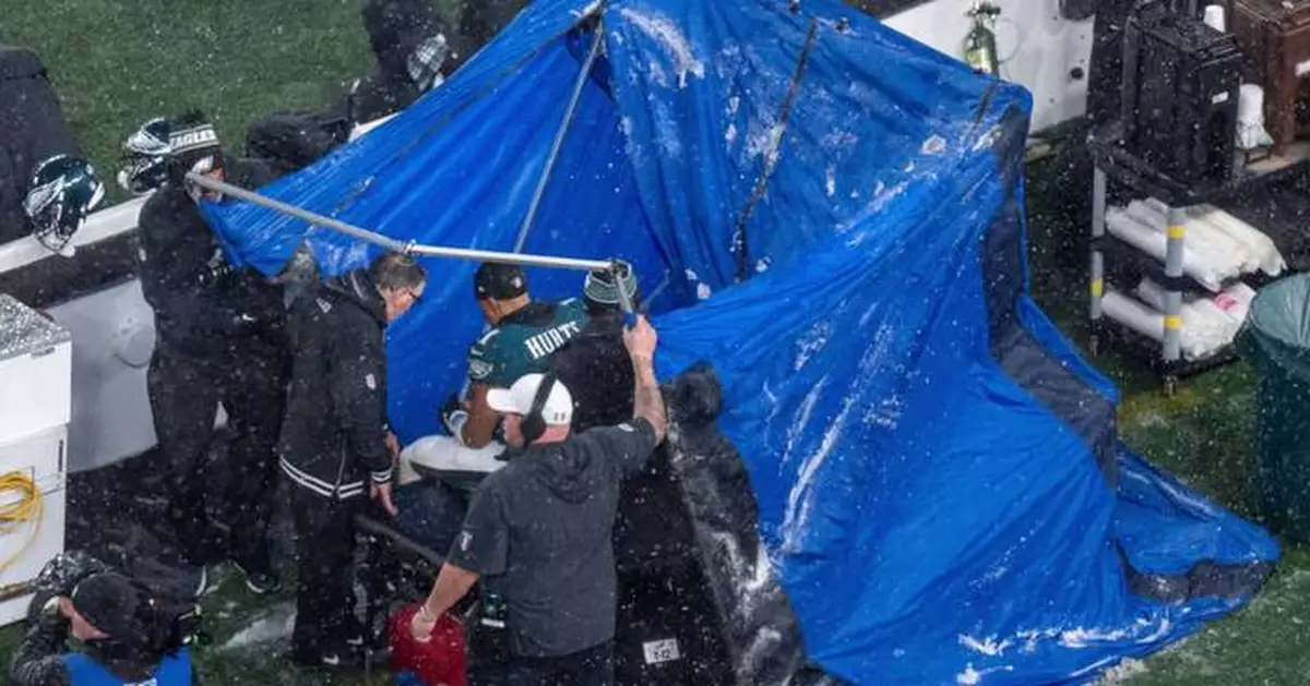 A peek inside the blue medical tent that has become a fixture on NFL sidelines
