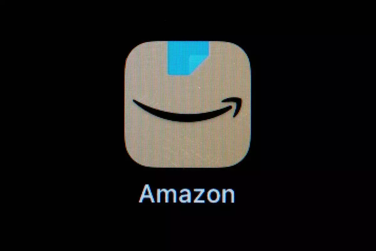 FILE - The Amazon app icon is seen on a smartphone, Feb. 28, 2023, in Marple Township, Pa. (AP Photo/Matt Slocum, File)