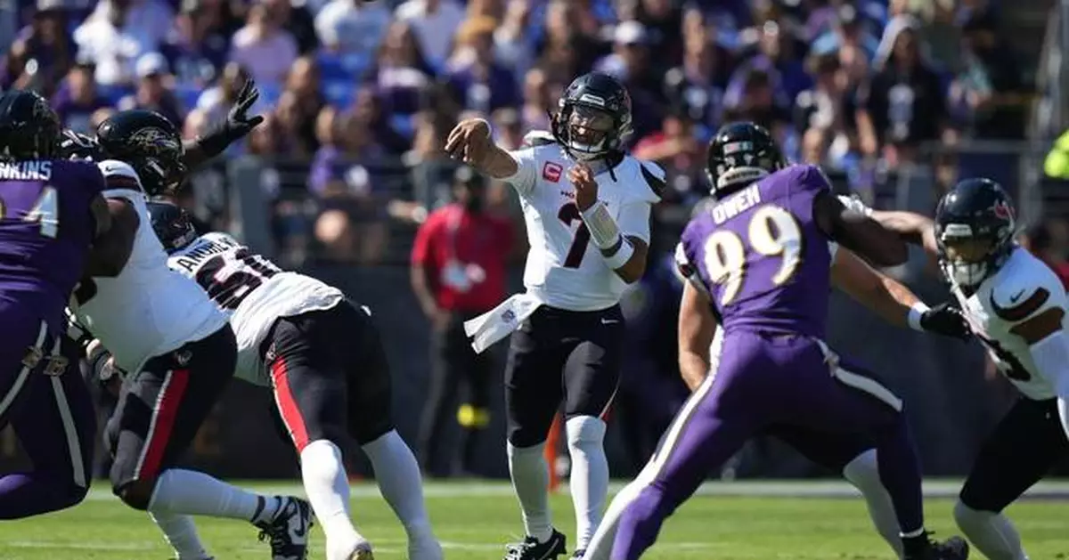 Texans break Baltimore curse with dominant 44-10 win over injury-depleted Ravens