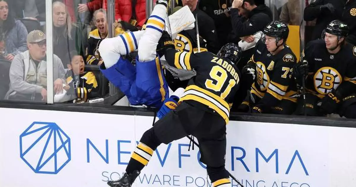 Swayman makes 22 saves, Bruins beat Sabres 3-1 to improve to 3-0