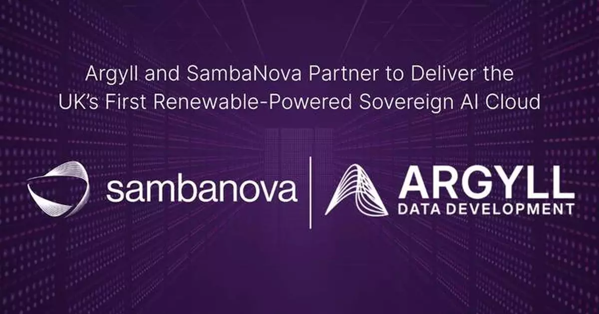 Argyll and SambaNova Partner to Deliver the UK’s First Renewable-Powered Sovereign AI Cloud