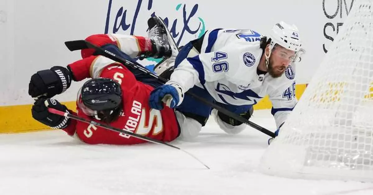 NHL suspends Tampa Bay's Sabourin for 4 games, Moser for 2 games after chaotic preseason finale