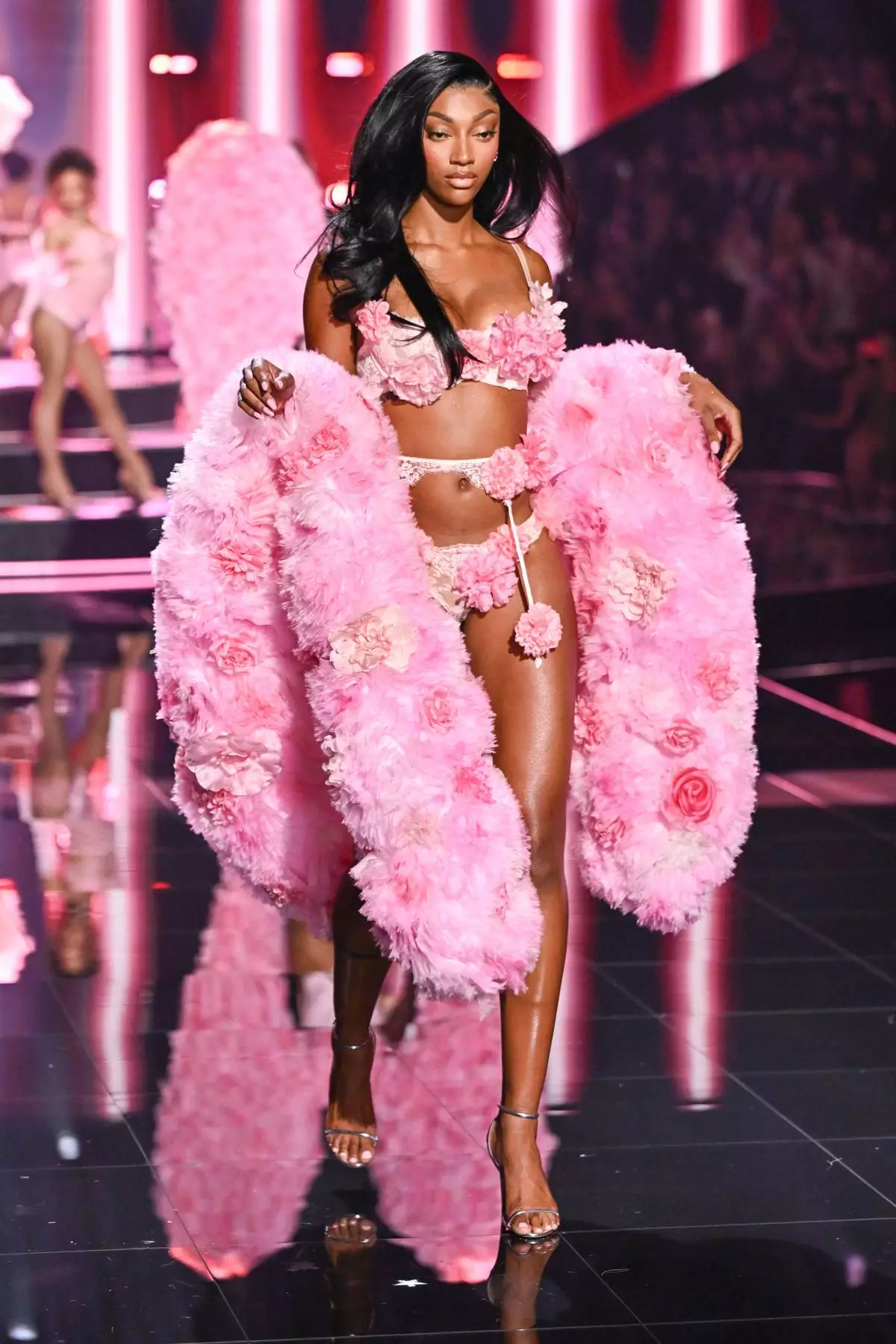 Angel Reese walks the runway during the Victoria's Secret Fashion Show on Wednesday, Oct. 15, 2025, in the Brooklyn borough of New York. (Photo by Evan Agostini/Invision/AP)