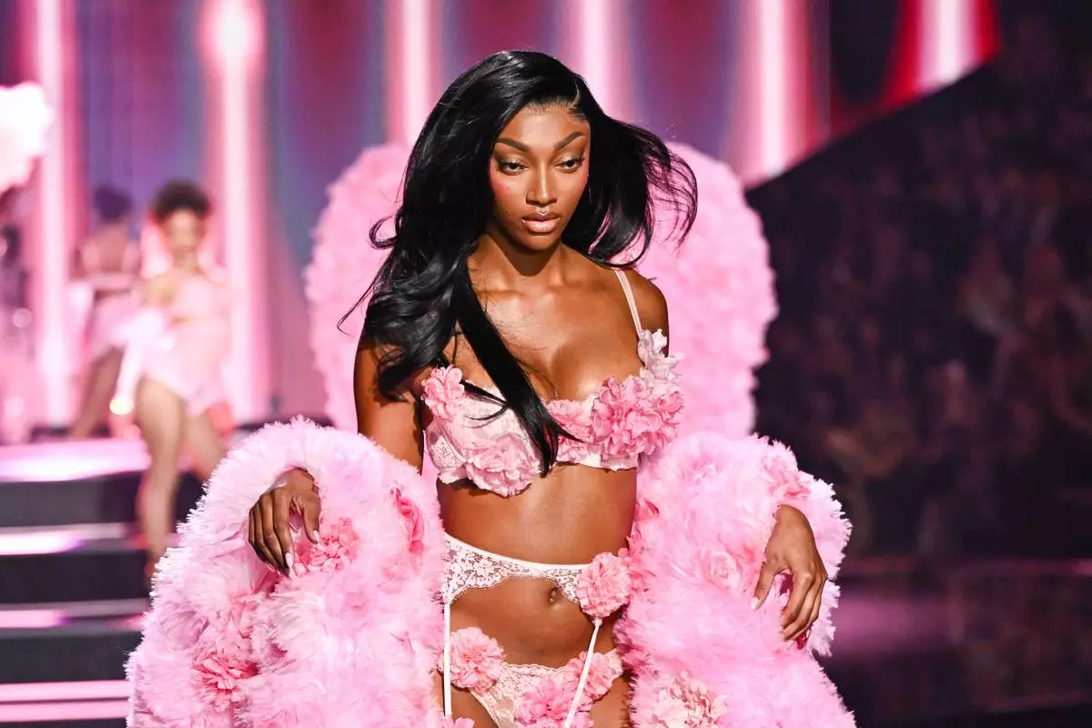 Angel Reese walks the runway during the Victoria's Secret Fashion Show on Wednesday, Oct. 15, 2025, in the Brooklyn borough of New York. (Photo by Evan Agostini/Invision/AP)