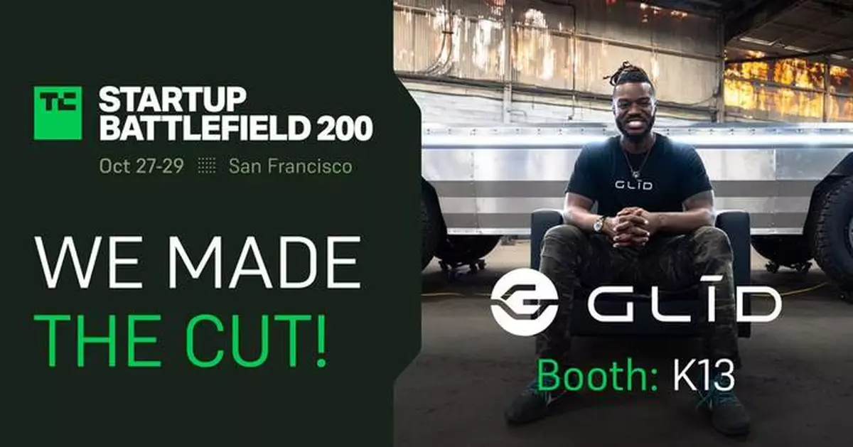 Glīd Technologies Selected for TechCrunch Disrupt Startup Battlefield 200