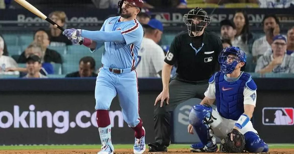 Kyle Schwarber hits two homers to lift Phillies over Dodgers 8-2 and avoid sweep in NLDS