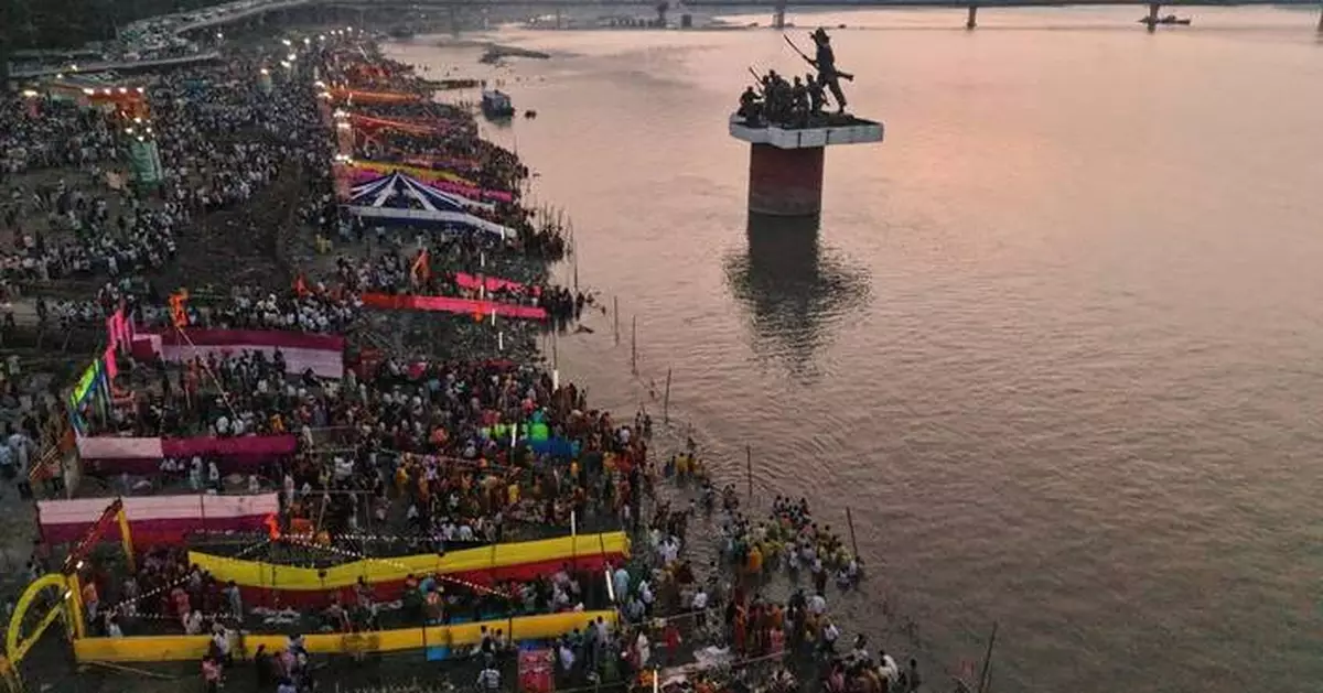 Photos of Hindu devotees celebrating Chhath festival in India