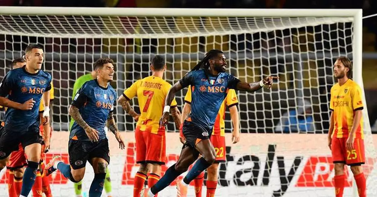 Serie A leader Napoli beats Lecce 1-0, Camarda in tears after penalty miss; Milan held at Atalanta