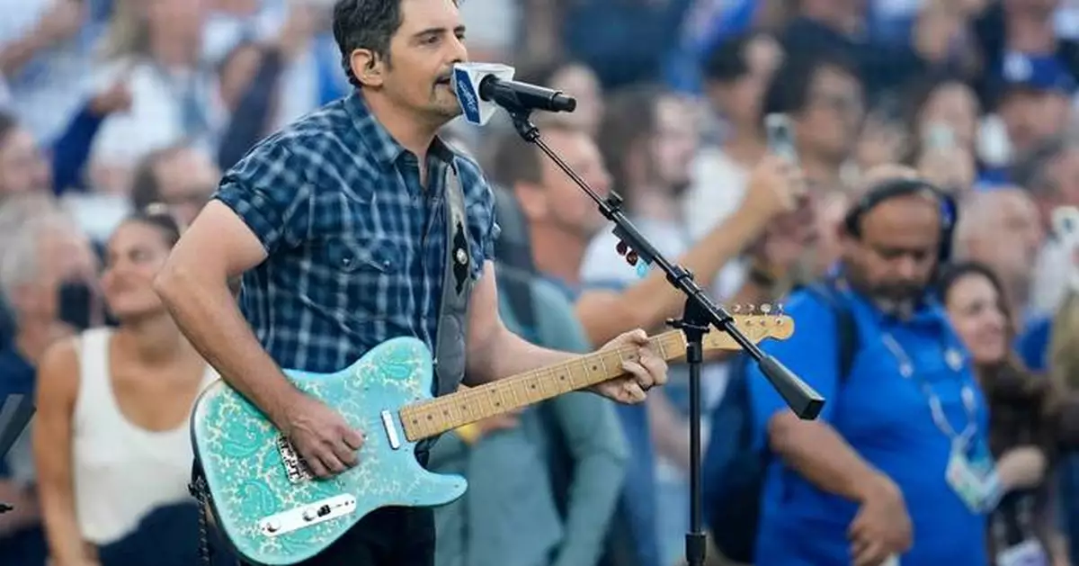 Brad Paisley says he's 'Mr. More Baseball' after performing at another World Series marathon game