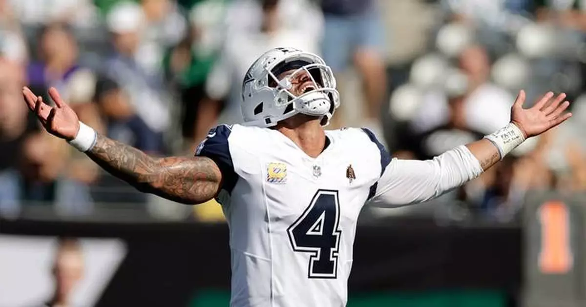 Cowboys dominate Jets 37-22 behind Prescott's 4 TD passes, two 90-yard scoring drives