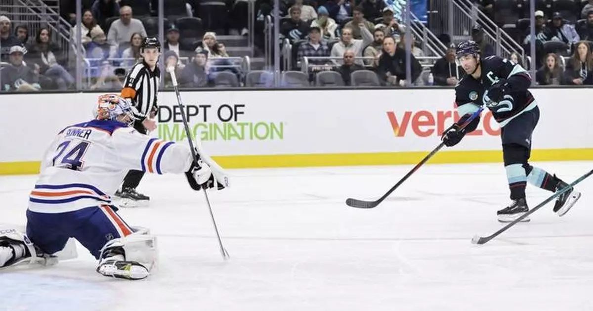 Eberle scores 2 goals as Kraken beat Oilers 3-2 to improve franchise's best start to 5-2-2