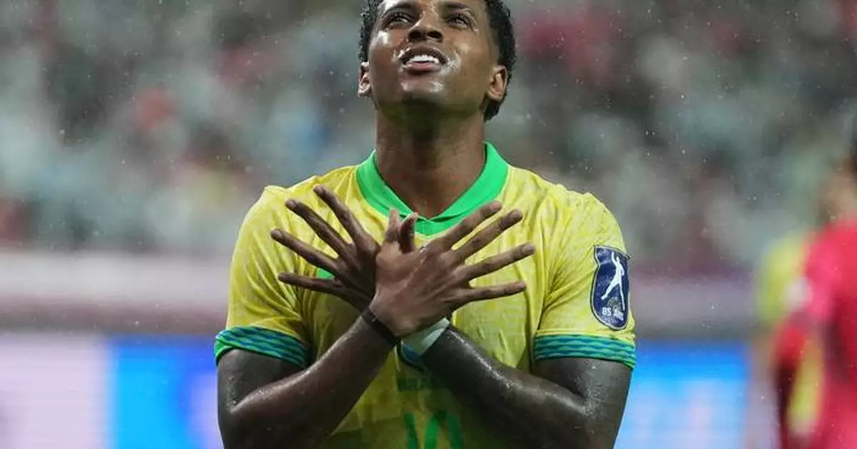 Estevao and Rodrygo score 2 goals each as Brazil overpowers South Korea 5-0
