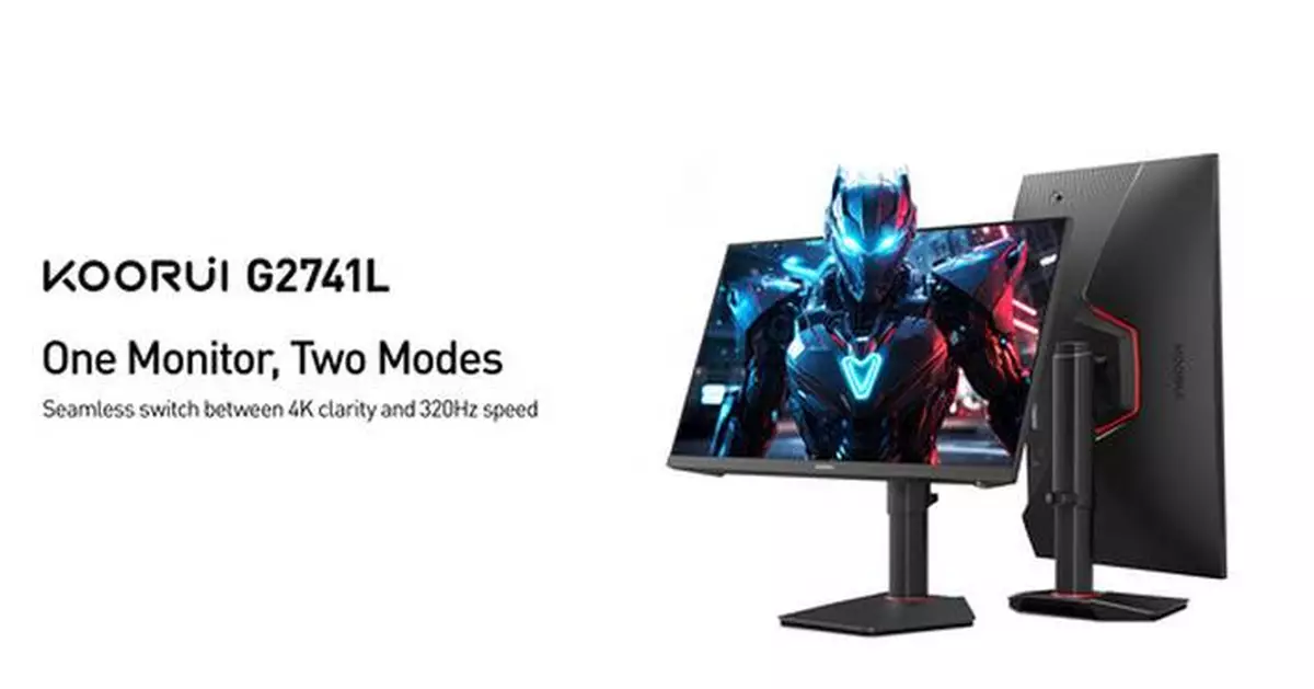KOORUI Launches G2741L Dual-Mode Gaming Monitor, Merging 4K Precision with 320Hz Speed