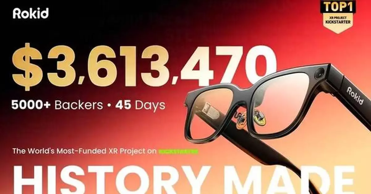 Rokid Glasses Concludes Record-Breaking Kickstarter Campaign with $3.6 Million Raised