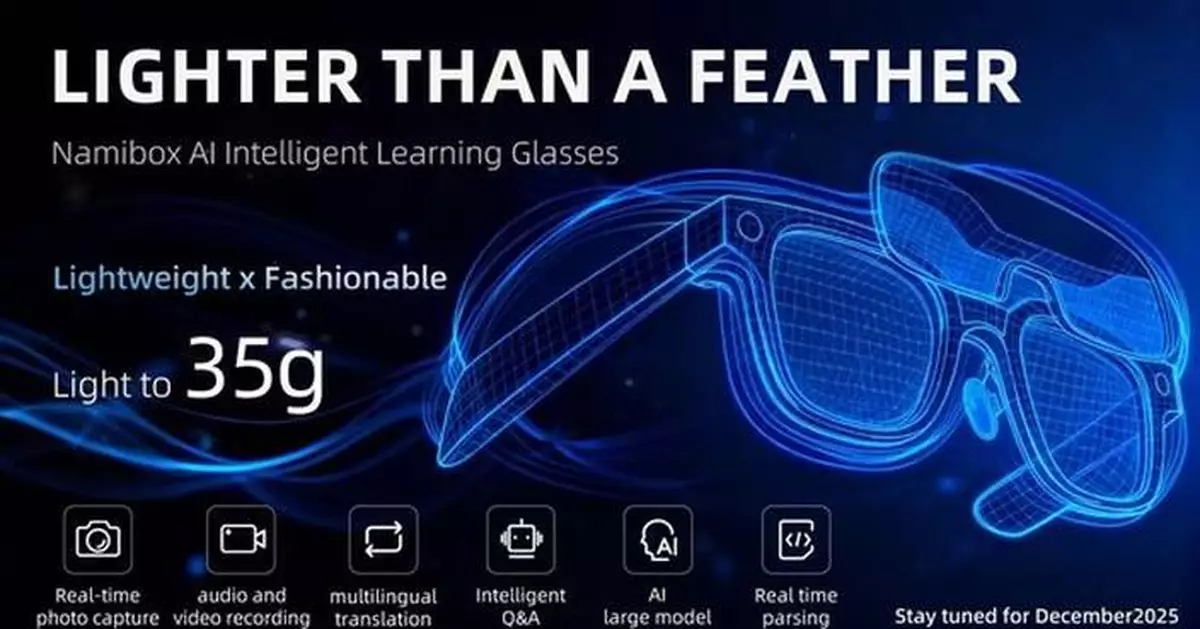 At Just 35g with Full-Color Binoculars- Namibox's AI Learning Glasses Are Set to Launch This December