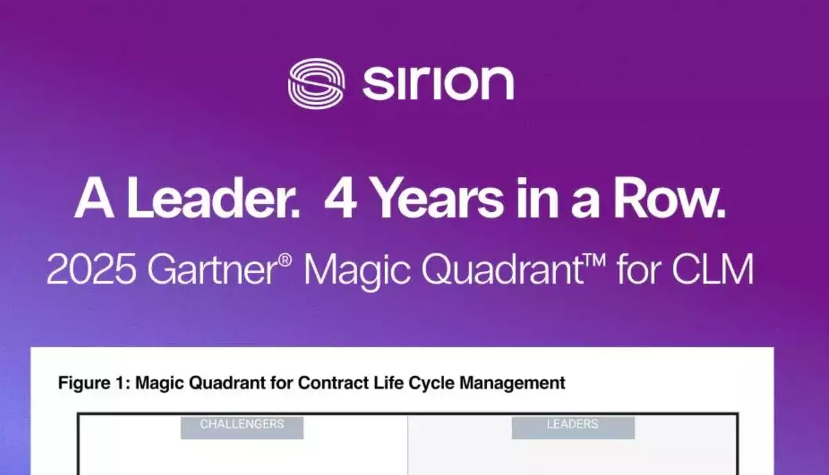 Sirion Named a Leader in 2025 Gartner® Magic Quadrant™ for Contract Lifecycle Management for Fourth Consecutive Year