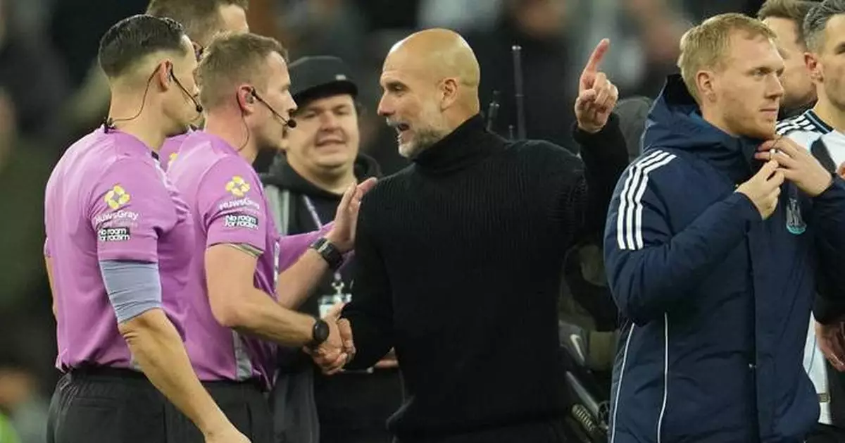 Guardiola apologizes for confronting cameraman after Man City's loss to Newcastle