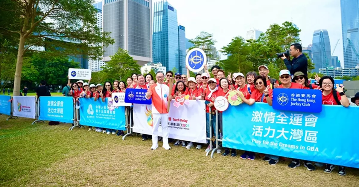 Jockey Club takes part in the 15th National Games torch relay as excitement for event builds in Hong Kong