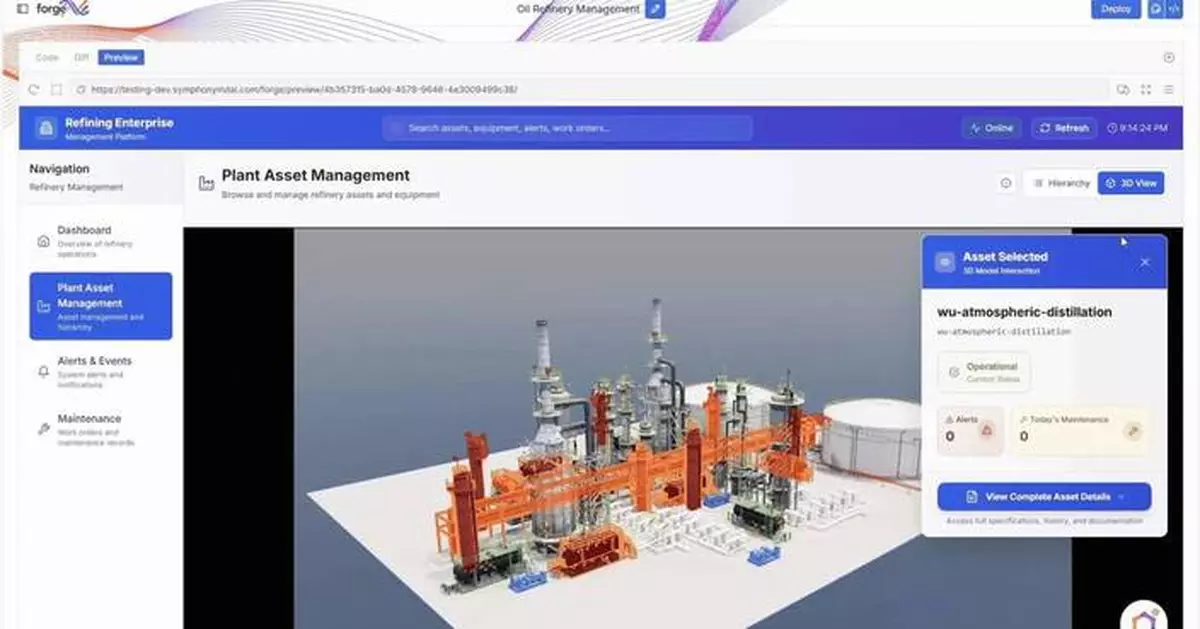 SymphonyAI’s IRIS Foundry on Microsoft Azure Integrates with NVIDIA Omniverse Libraries to Enable Real-Time 3D Simulation and Visualization for Industrial Operations