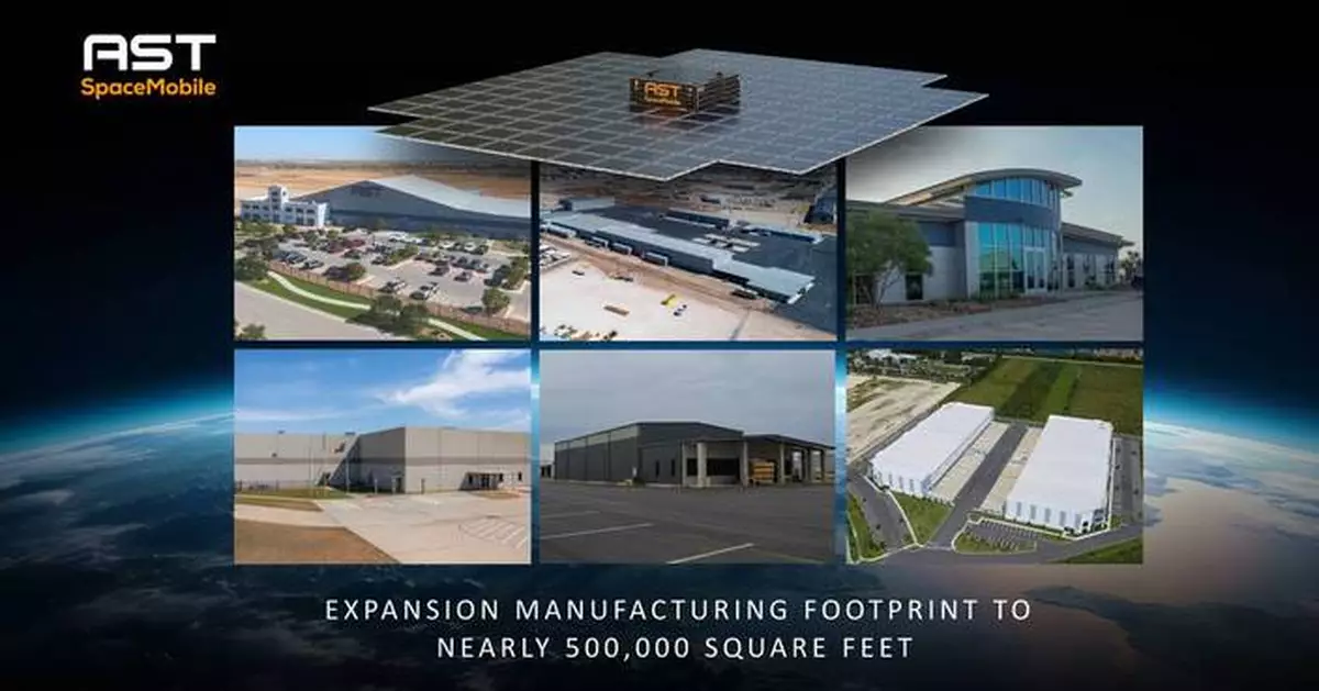 AST SpaceMobile Expands Manufacturing Footprint in Both Texas and Florida, Accelerates Next-Generation BlueBird Production