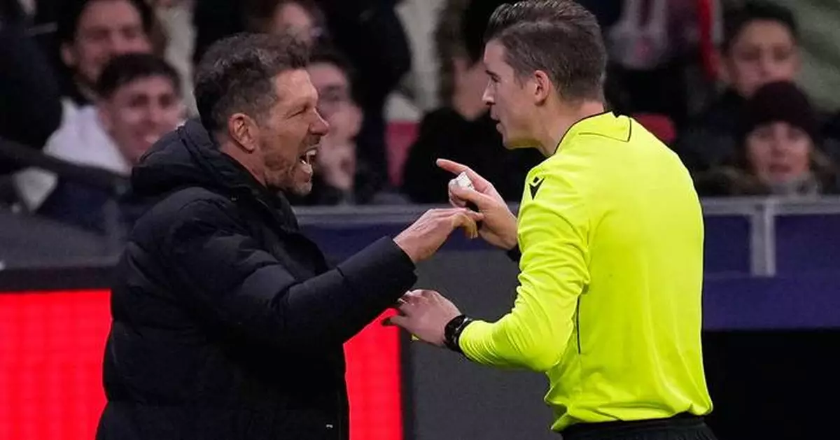 Atletico coach Simeone shows trademark emotions stopping Inter's winning run in Champions League