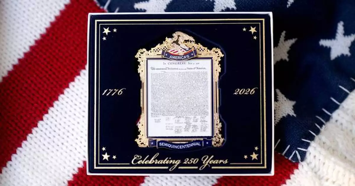 America will celebrate its 250th birthday next year. There's a commemorative ornament for it